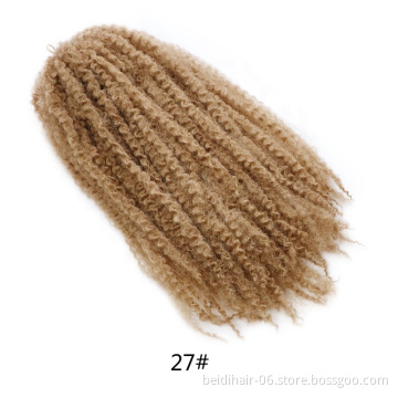 Marley Braiding Twist Hair Afro Kinky Twist Crochet  Marley Braids 18inch 100g Soft Fluffy Synthetic Hair